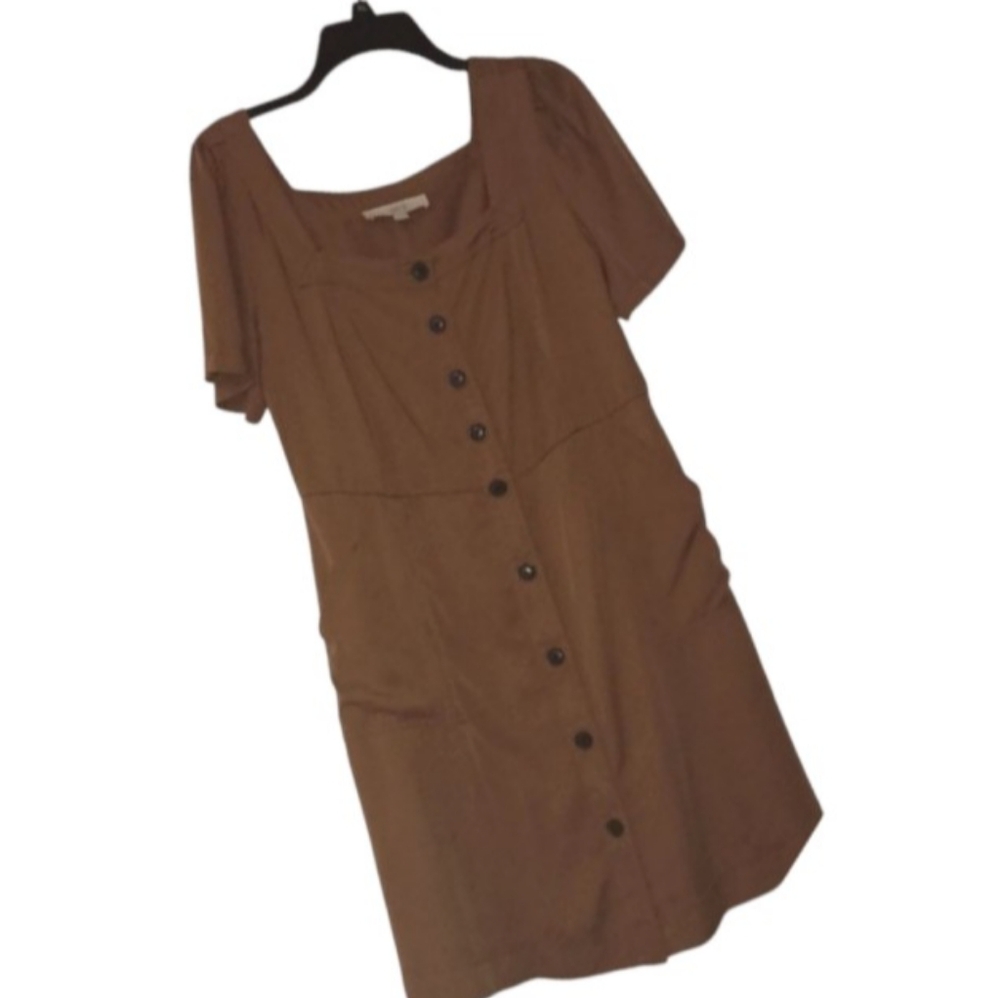 Adorable Ann Taylor LOFT Emory Brown Sheath Dress